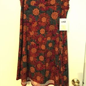 NWT LulaRoe floral print Skirt 3XL